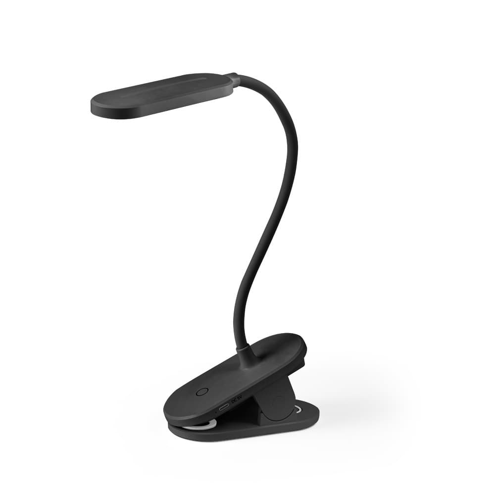 NESBIT II. Lampă portabilă de birou cu clemă și autonomie de 30h la 65% rABS