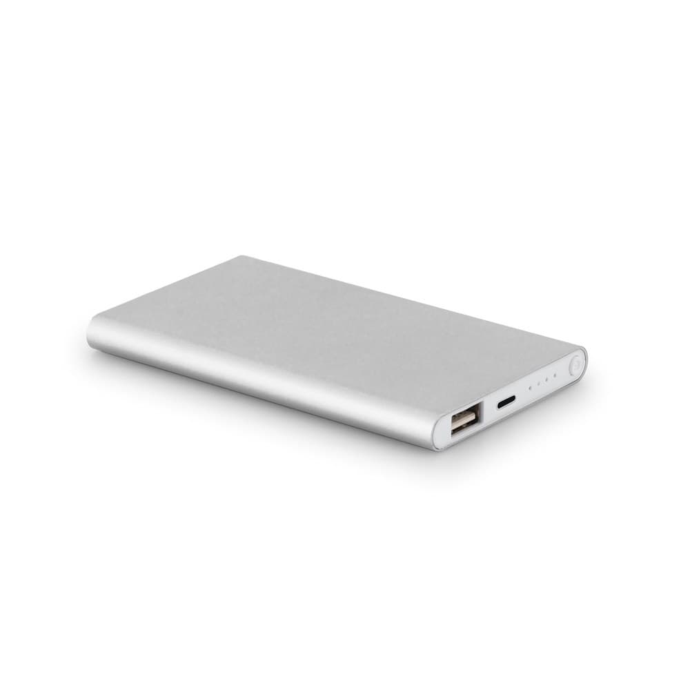 MARCET. Power bank slim 4'000 mAh din ABS reciclat (70% rABS) și aluminiu reciclat (30% rAL)