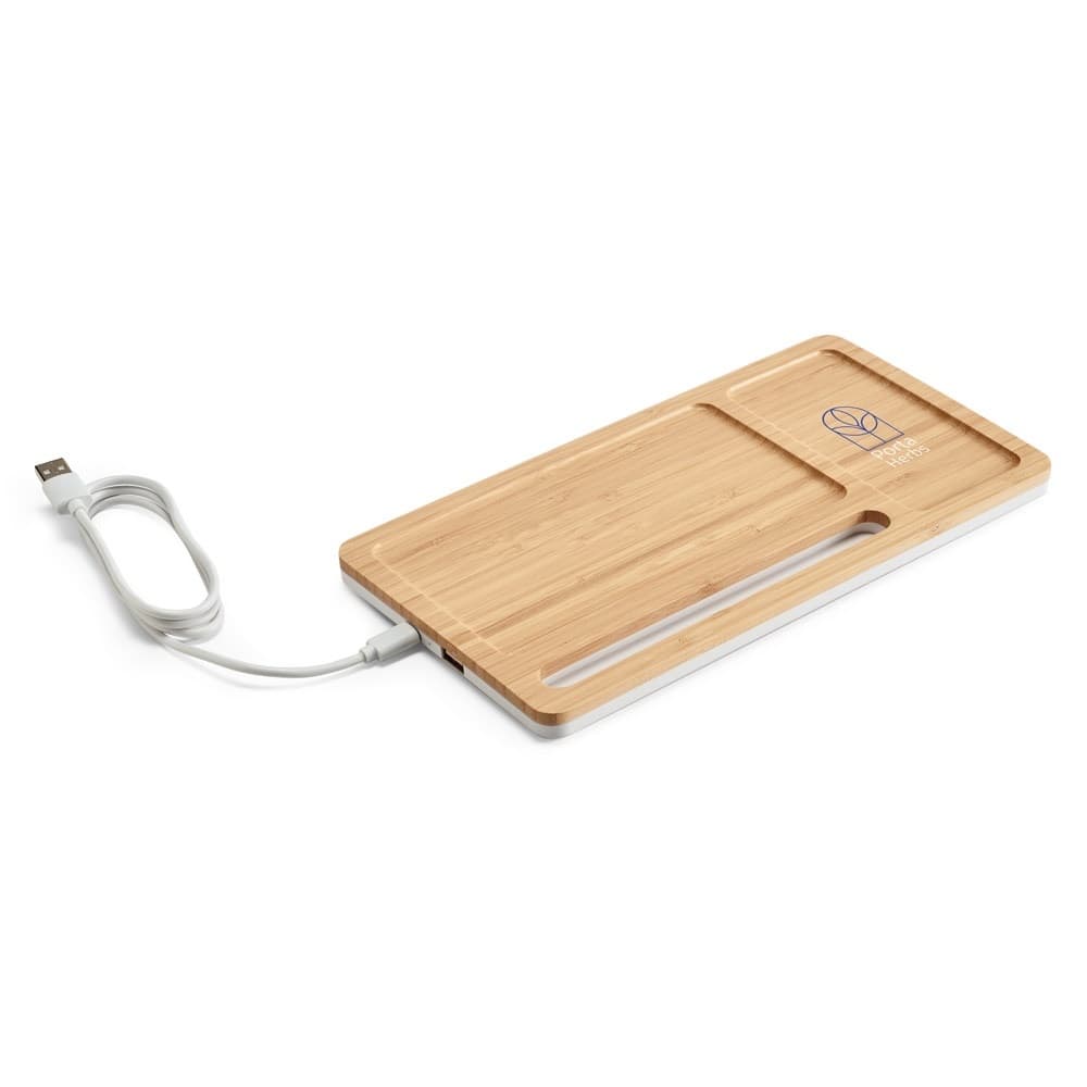 MOTT. Organizator de birou cu încărcător wireless de 15W din bambus și ABS