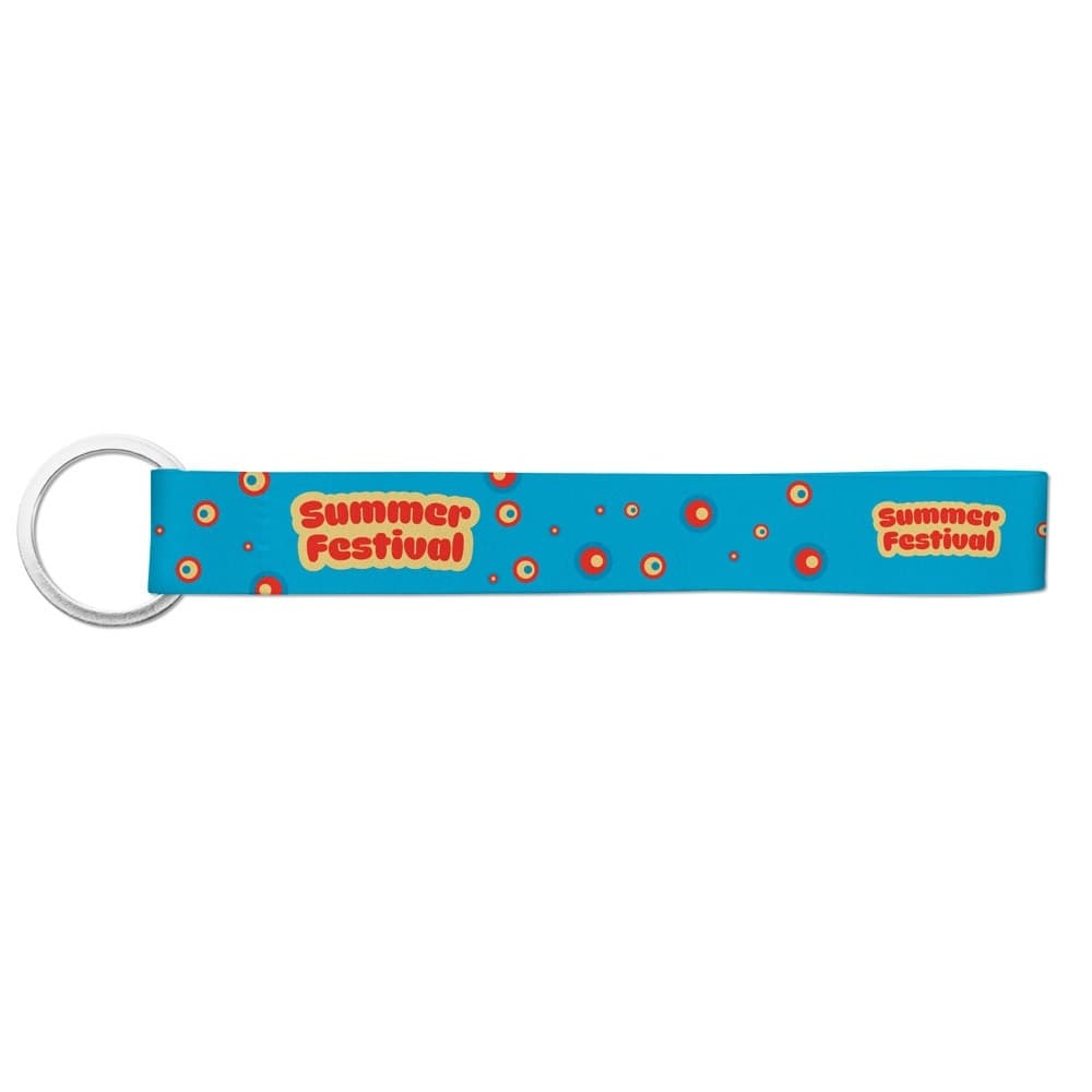 TELFORD. Lanyard scurt din poliester pentru sublimare cu inel