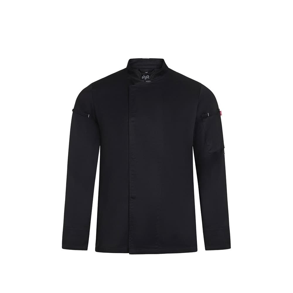 VL AGNI. Haină de bucătărie unisex (190 g/m²) din bumbac (35%) și poliester reciclat (65%)