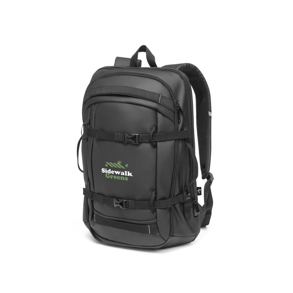 KAMPALA. Rucsac pentru laptop din poliester reciclat 900D, de înaltă densitate, cu protecție impermeabilă și căptușeală din poliester reciclat 210D 17'3"