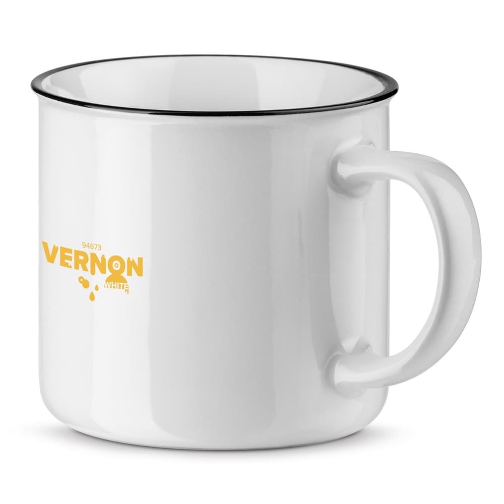 VERNON WHITE. Cana ceramica 340 mL