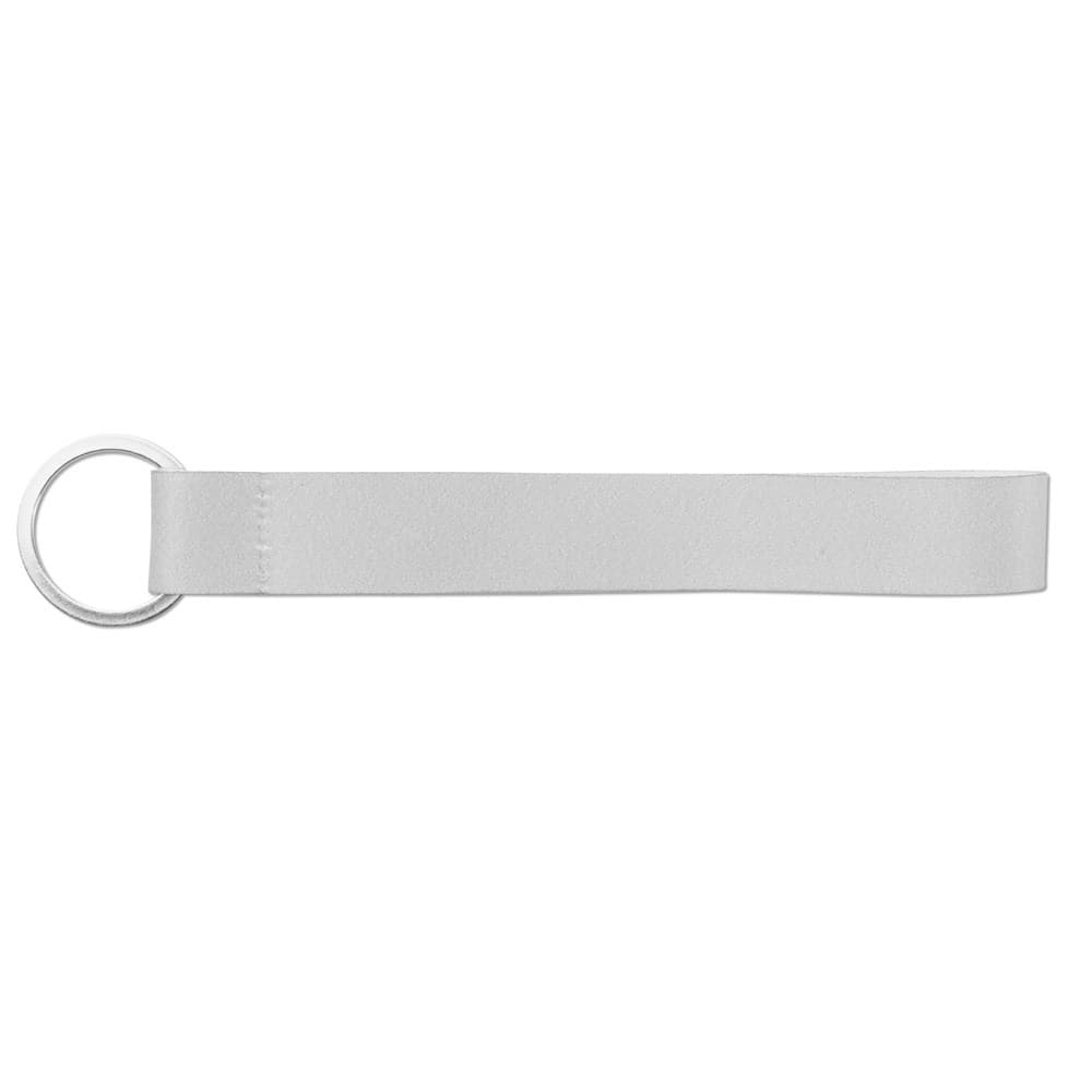 SLOUGH. Lanyard scurt pentru imprimare prin sublimare din poliester reciclat (100% rPET) cu inel