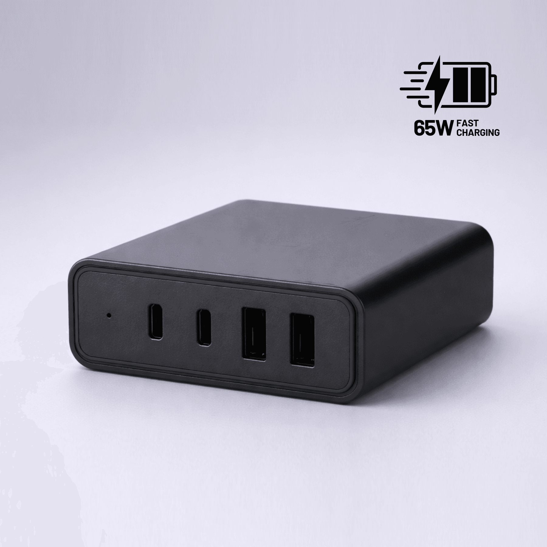 Opti Power GaN încărcător de birou 65W (turn de încărcare cu 4 porturi)