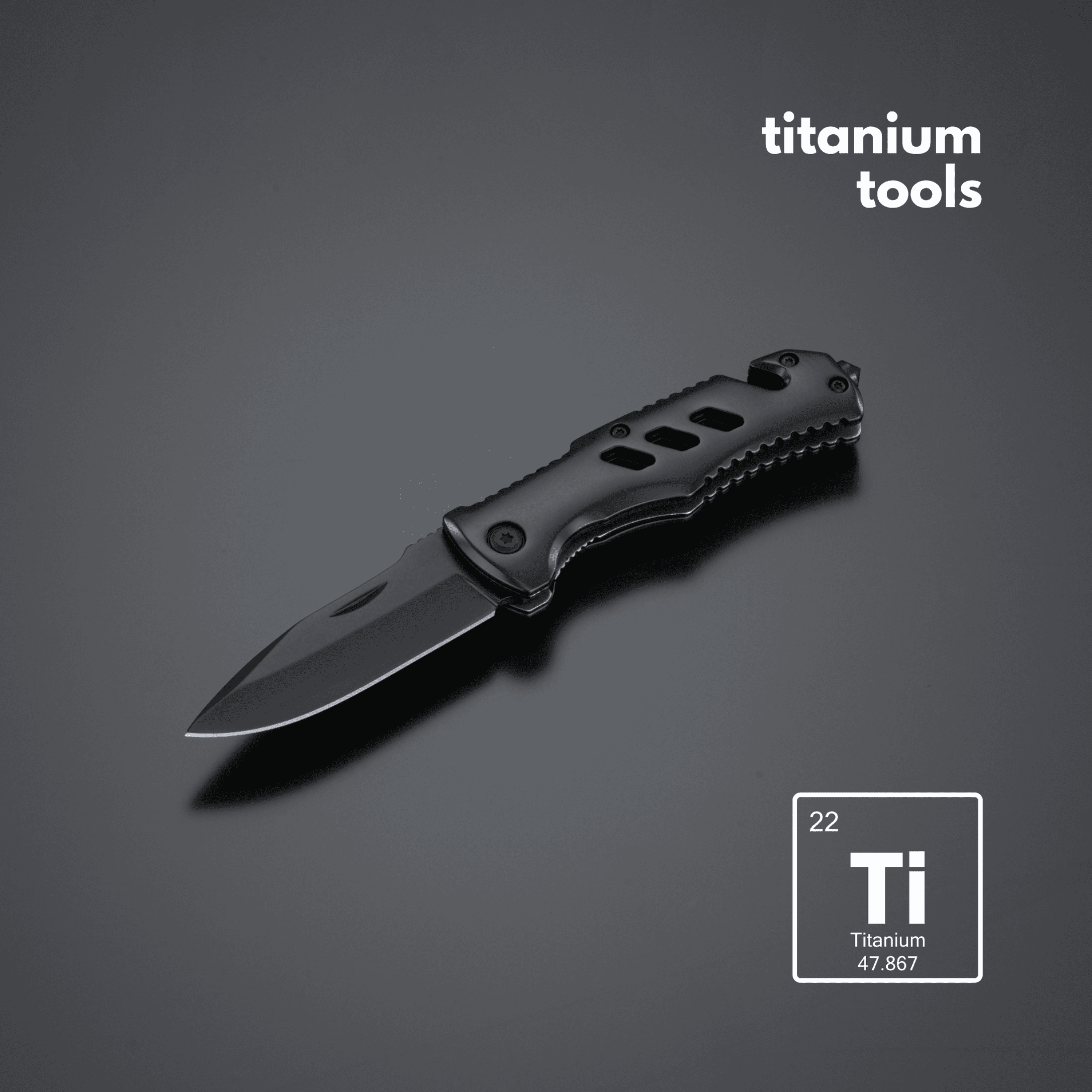Optima cuțit de salvare din oțel cu acoperire de titan mini
