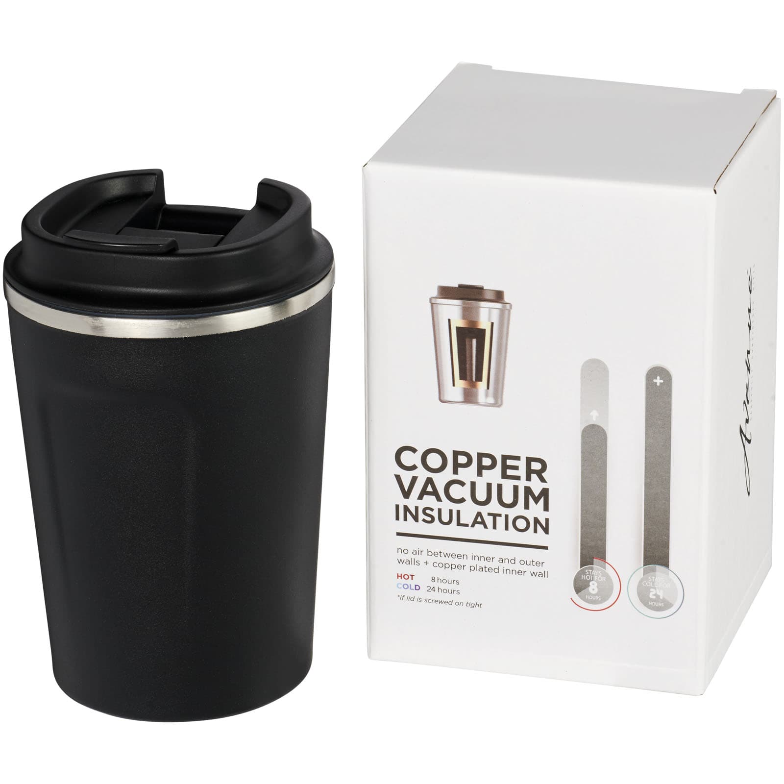 Pahar Thor 360 ml etanș cu izolație în vid și cupru
