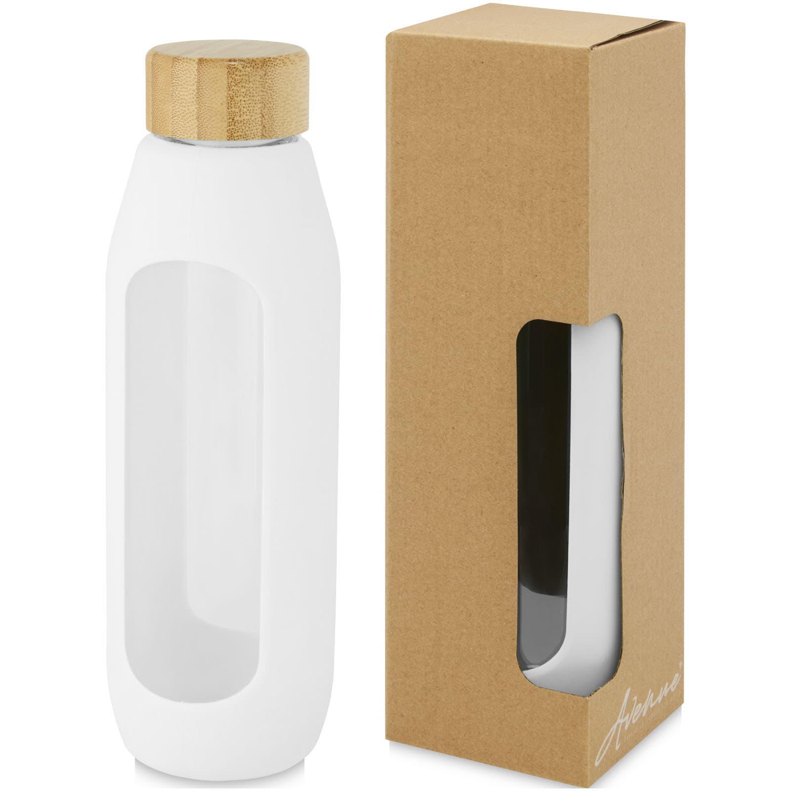 Sticlă Tidan 600 ml din sticlă borosilicată cu manșon din silicon