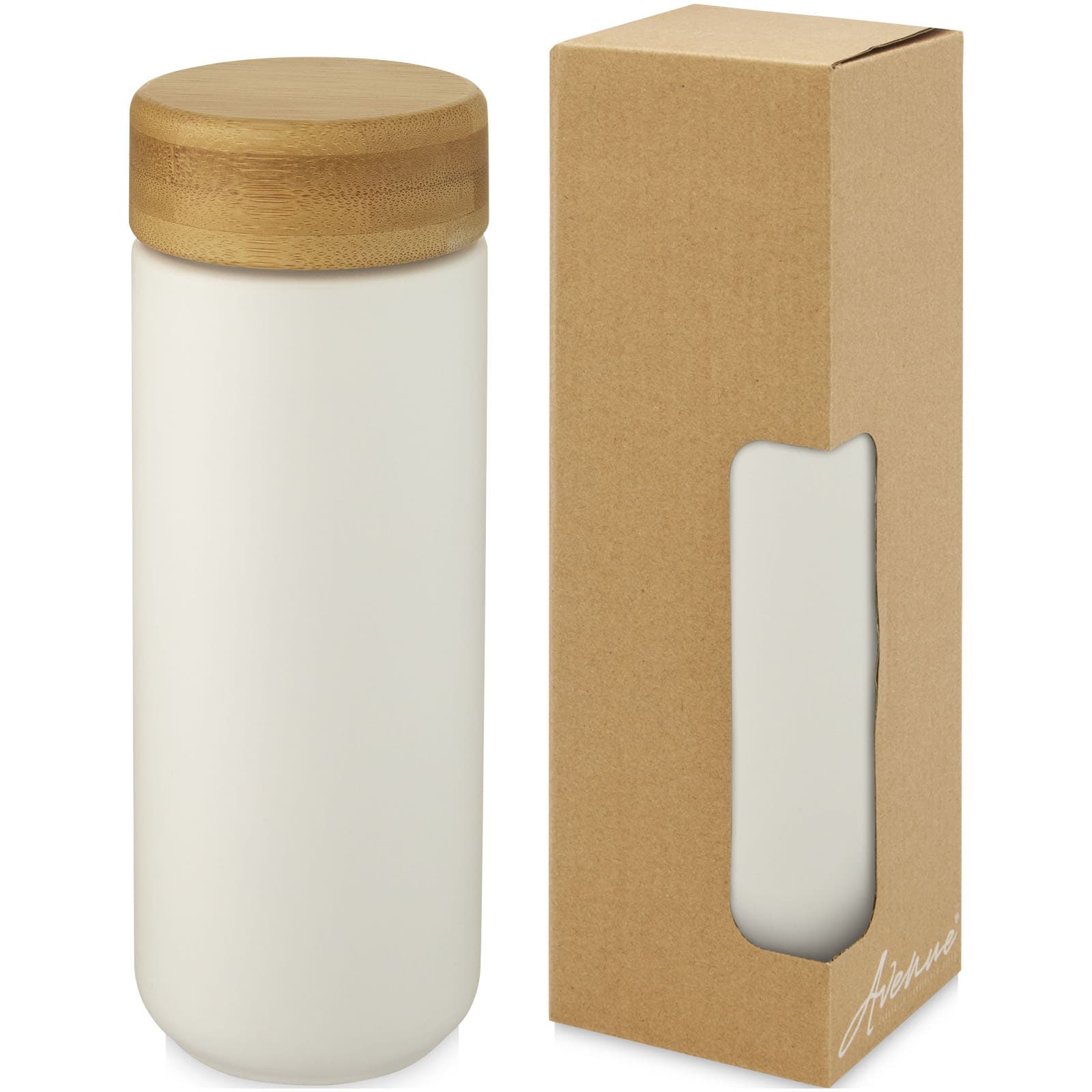 Pahar Lumi din ceramică cu capac din bambus, 300 ml