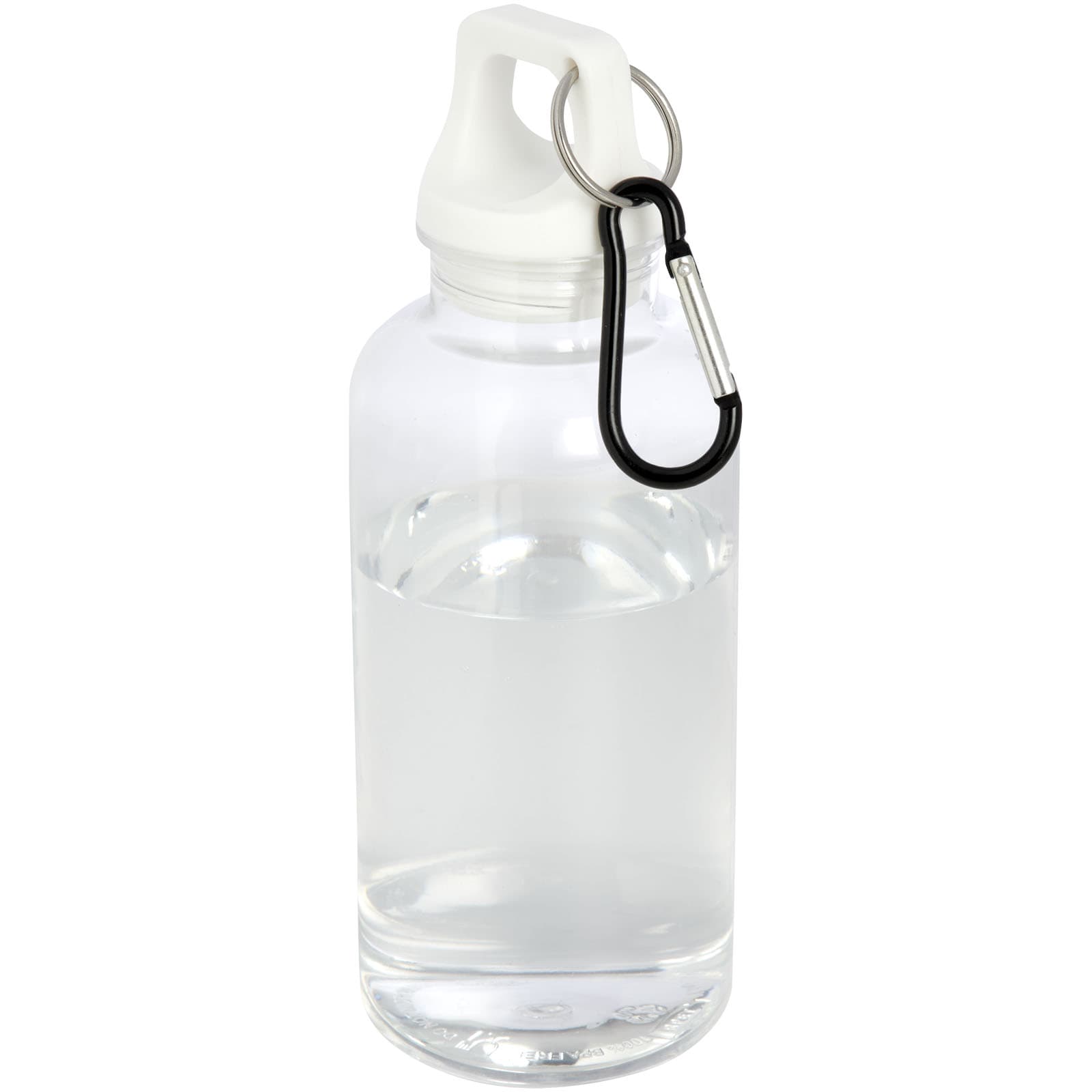 Sticlă de apă Oregon 400 ml din plastic reciclat certificat RCS cu carabină