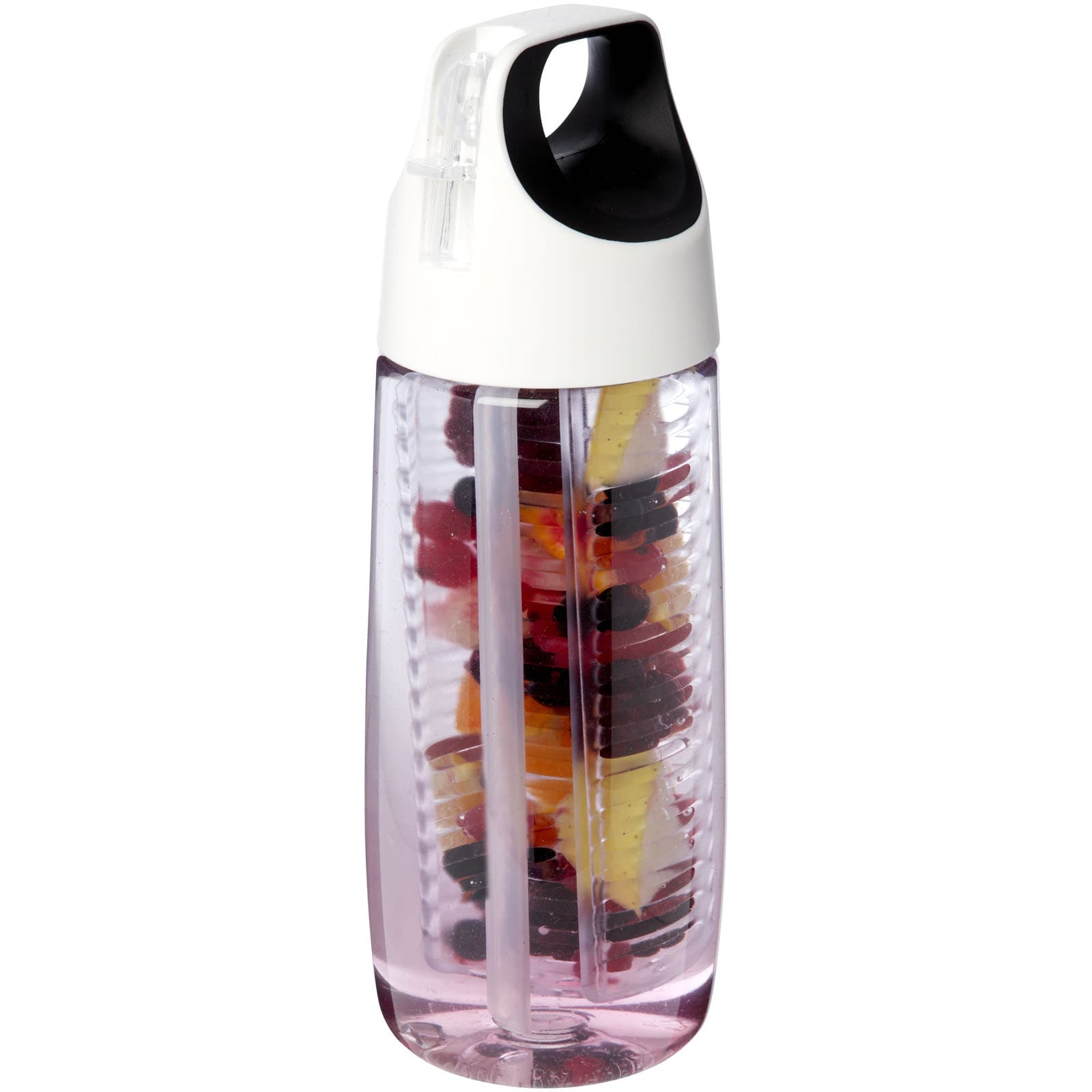 Sticlă sport HydroFruit 700 ml din plastic reciclat cu capac rabatabil și infuzor