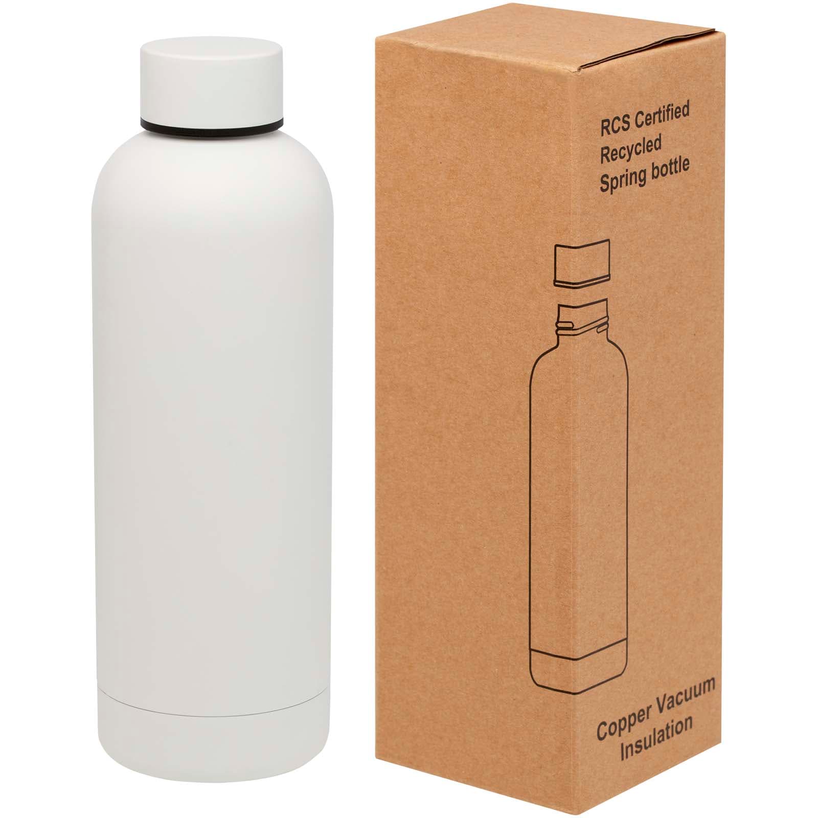 Sticlă Spring 500 ml din oțel inoxidabil reciclat certificat RCS, cu izolare în vid cu cupru