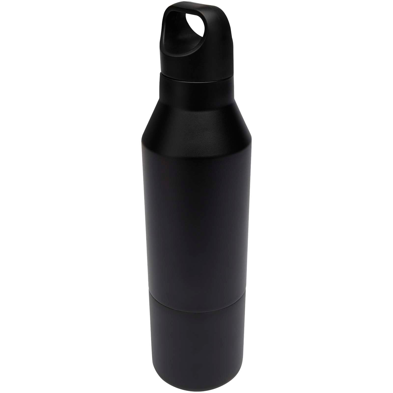 Sticlă Odessy 600 ml din oțel inoxidabil reciclat certificat RCS, cu izolație și pahar de 300 ml