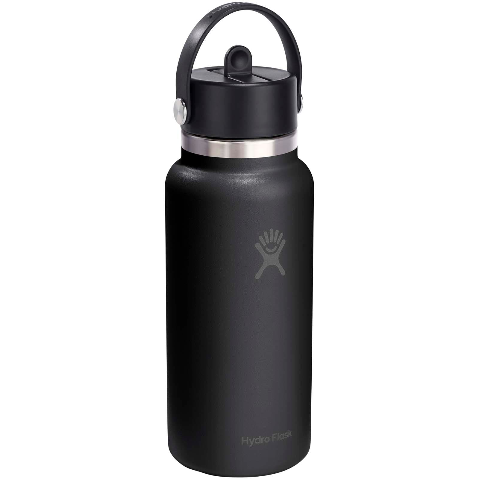Hydro Flask Wide Mouth — sticlă de apă izolată din oțel inoxidabil 946 ml, cu capac cu pai