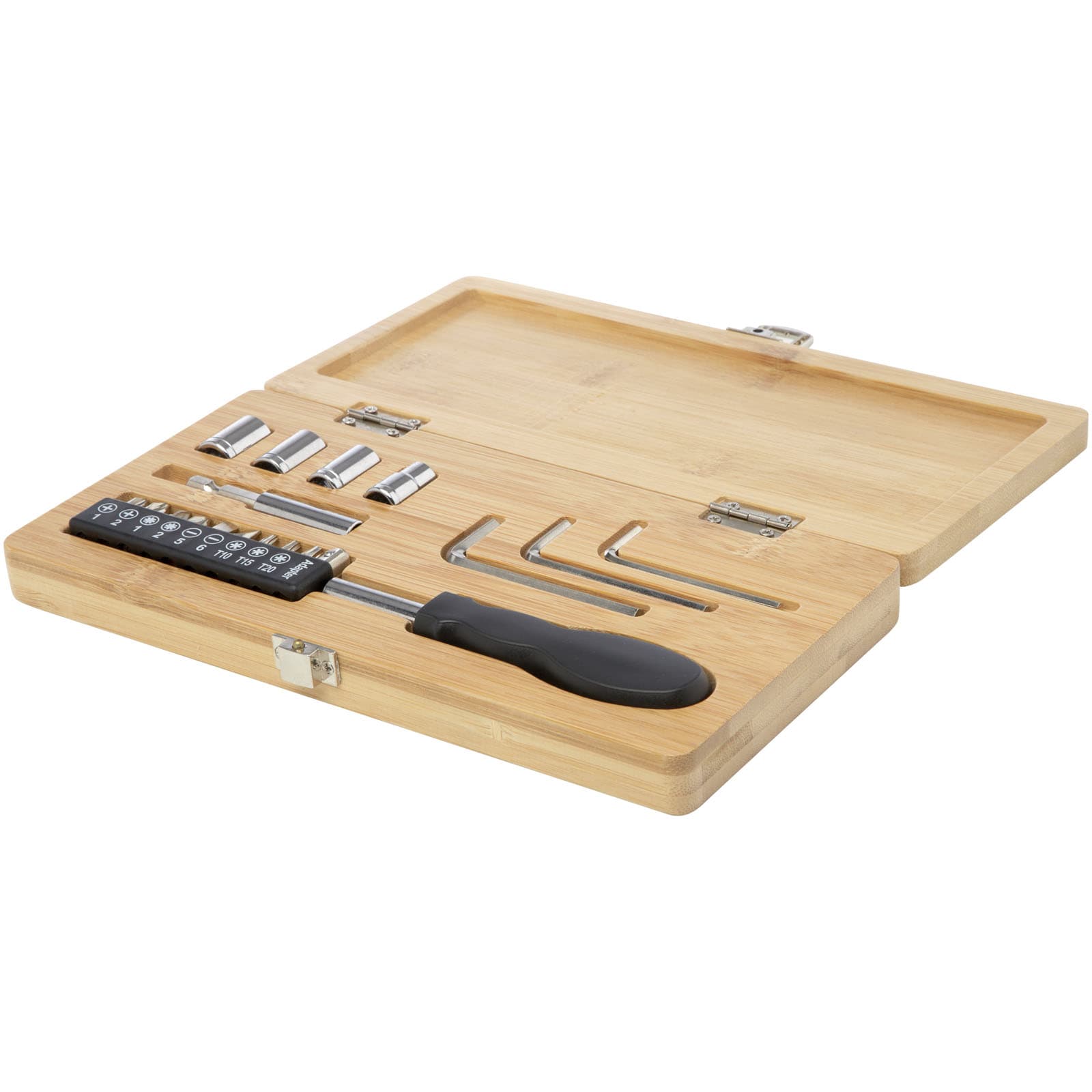 Set de scule Rivet din 19 piese din bambus/plastic reciclat