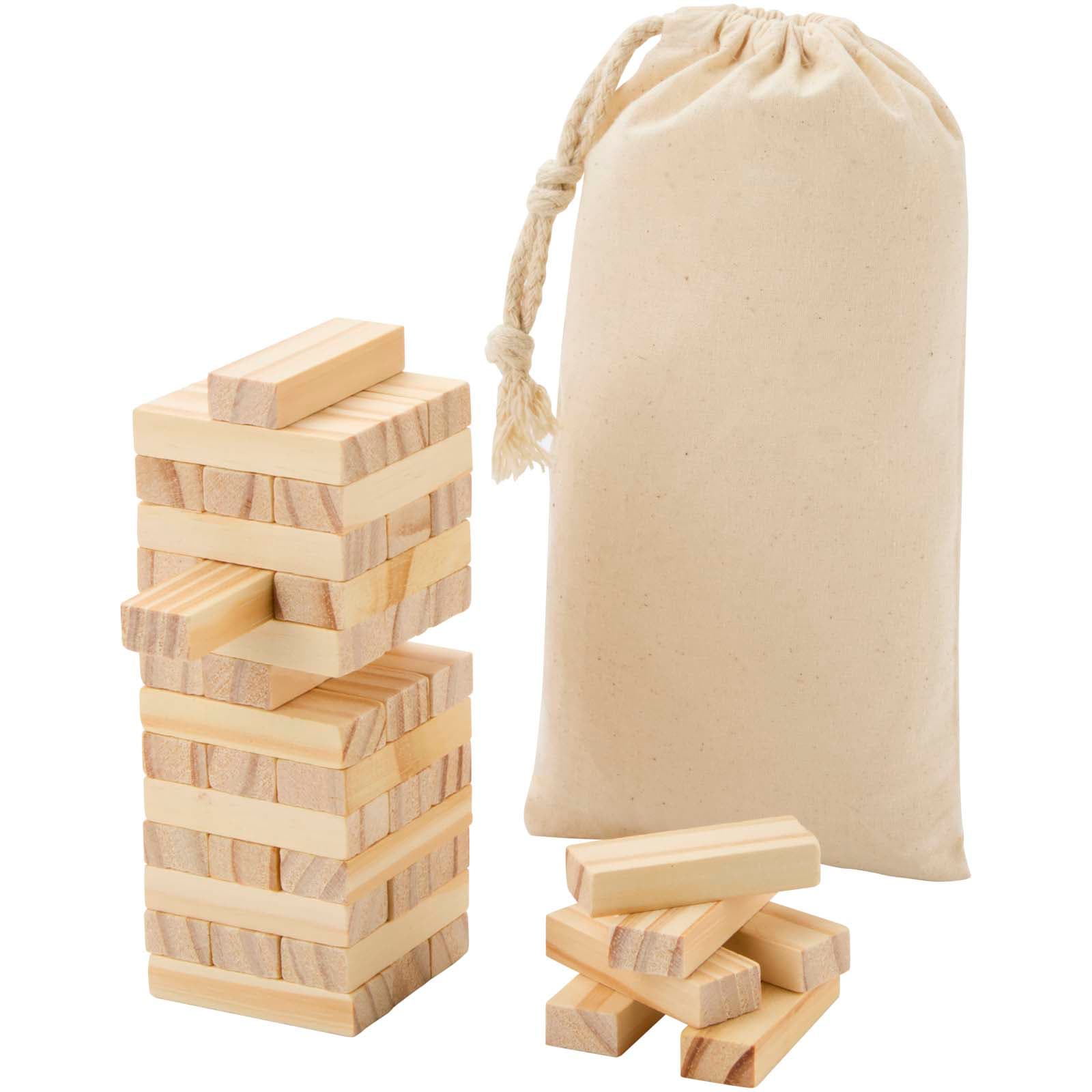 Joc cu turn de cuburi care se prăbușește din lemn Jumble