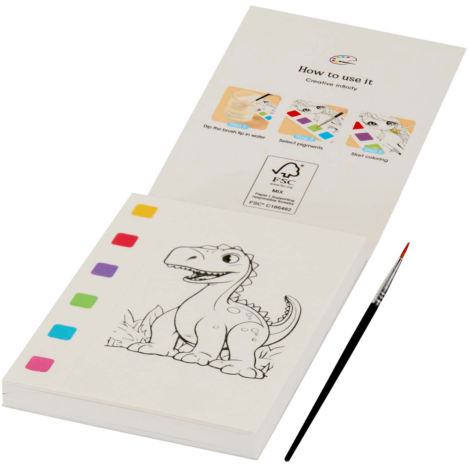 Quell — set carte de colorat și pensulă cu rezervor de apă