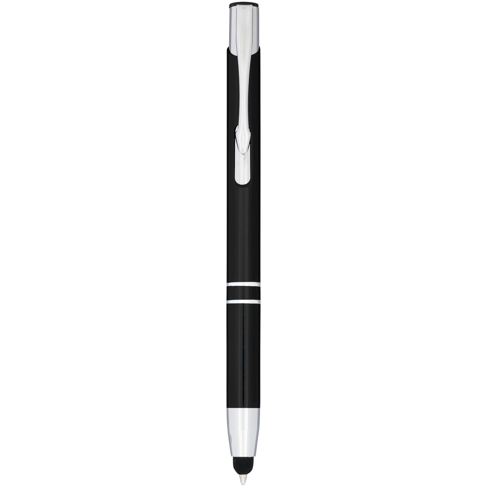 Pix Moneta din aluminiu anodizat cu clic și stylus (cerneală albastră)