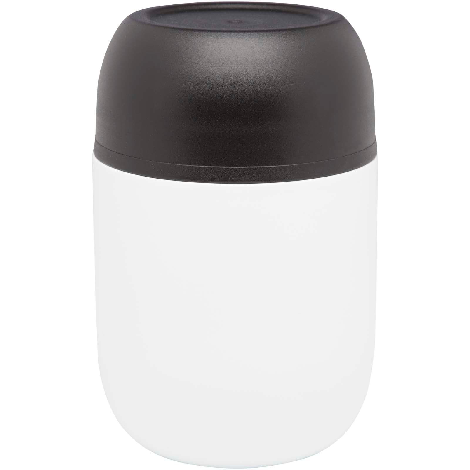 Caserolă pentru prânz Supo cu perete dublu din oțel inoxidabil reciclat cu lingură pliabilă, 480 ml