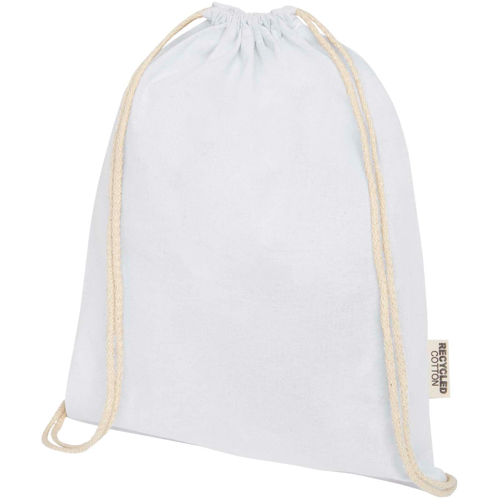 Sac cu șnur din bumbac reciclat certificat GRS Oregon, 140 g/m²