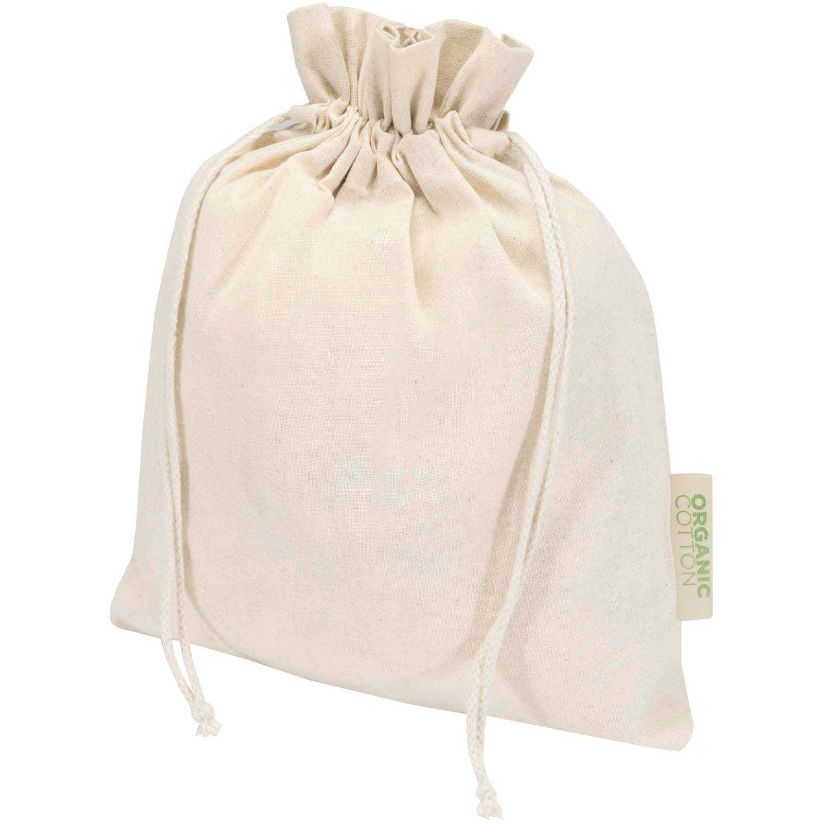 Sac cadou din bumbac organic Odisha 140 g/m² OCS - 30 x 25 cm