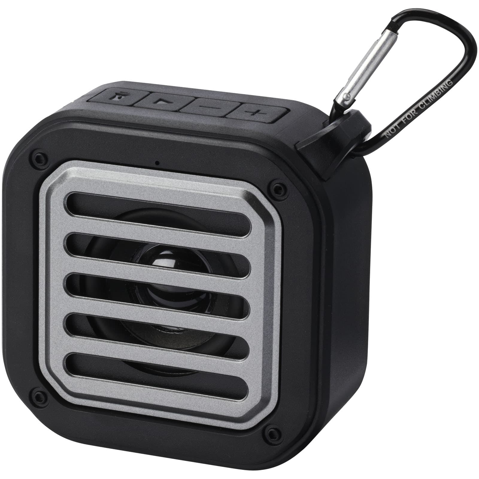 Boxă Bluetooth solară Solo 3W IPX5 din plastic reciclat RCS cu carabinieră