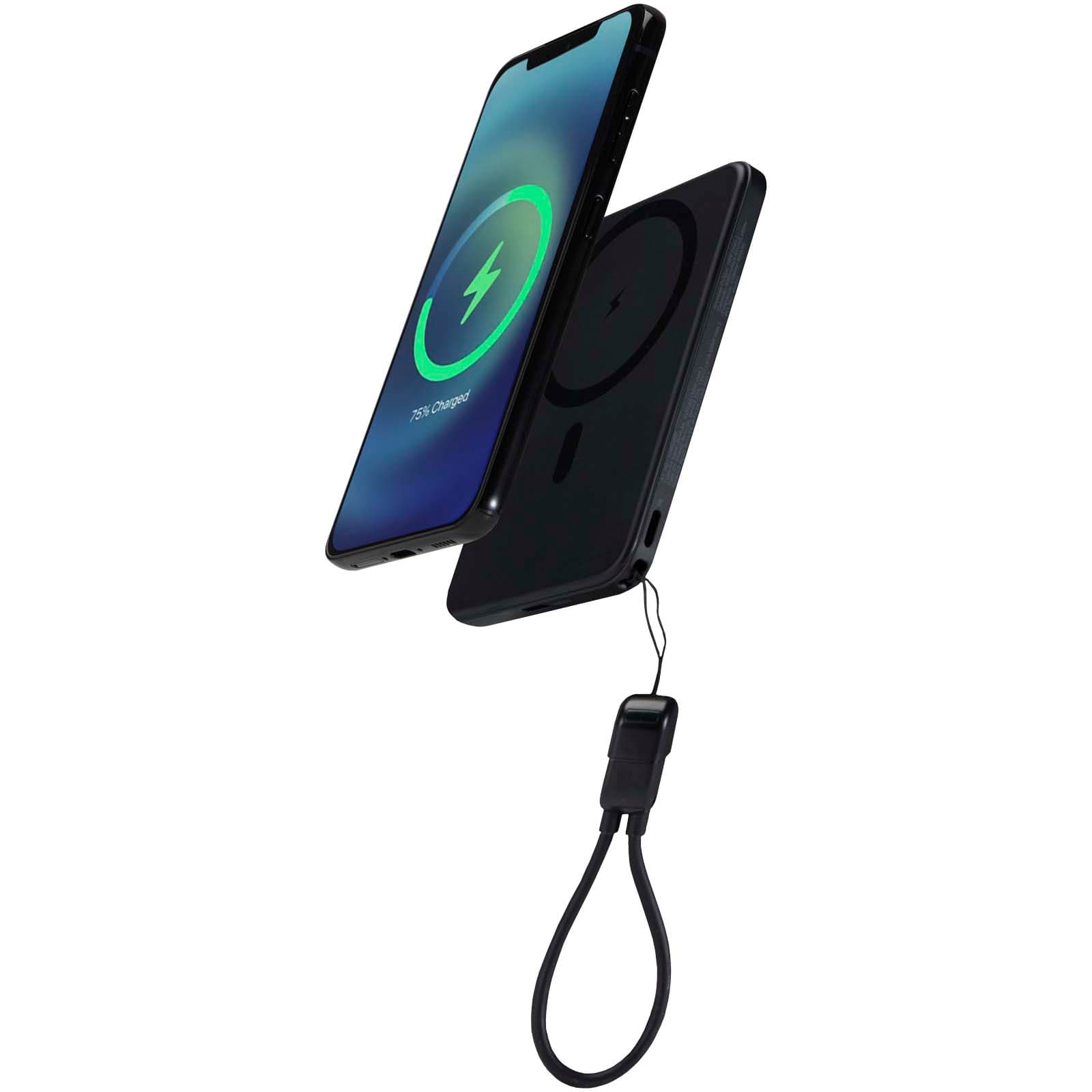 SMART — acumulator extern magnetic 5000 mAh din plastic reciclat, cu șnur