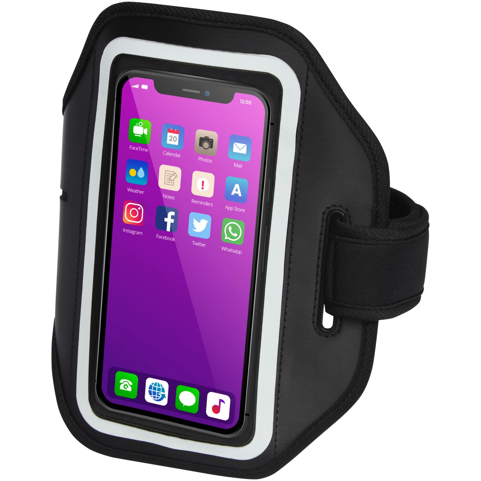 Brățară reflectorizantă pentru smartphone Haile cu husă transparentă