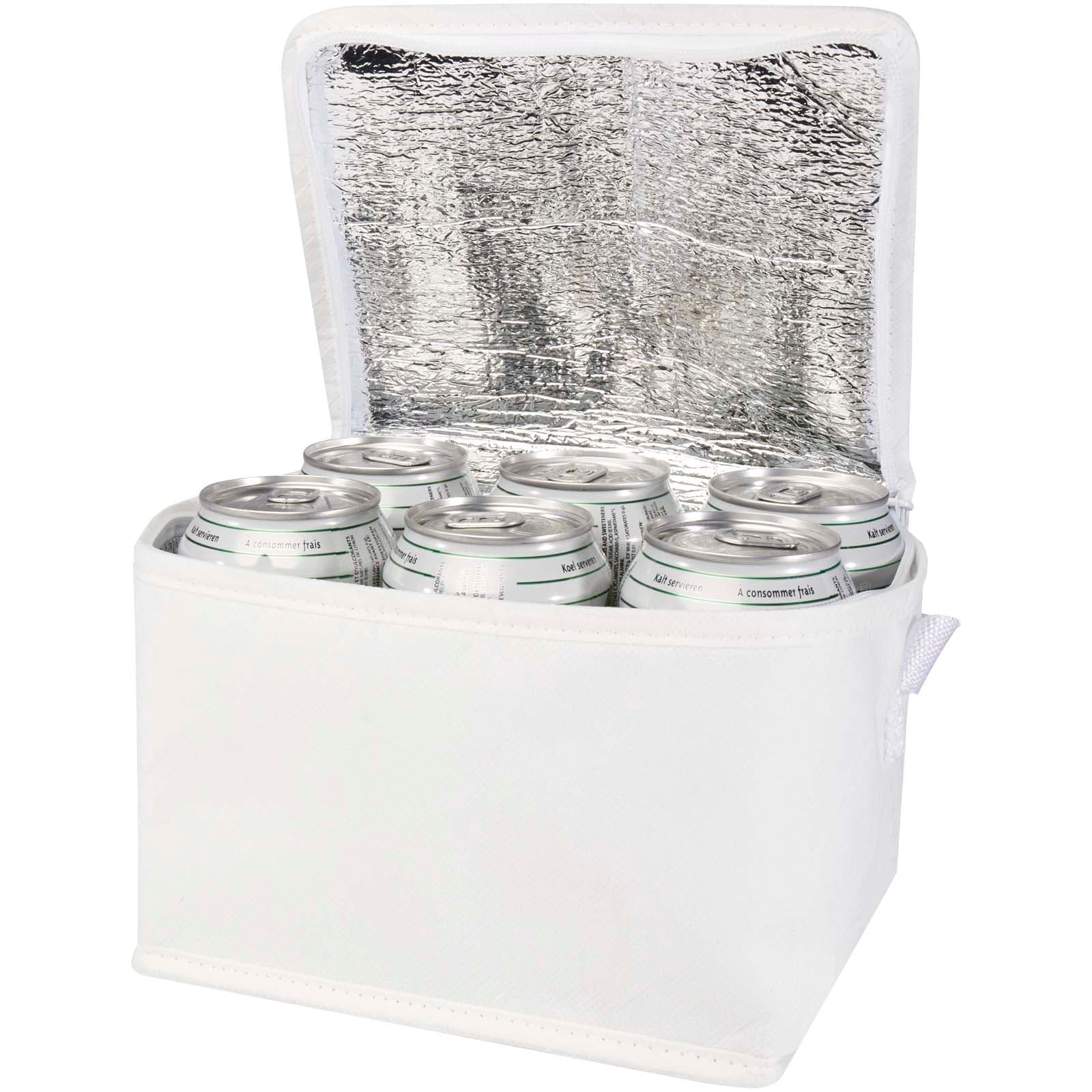 Geantă termoizolantă pentru 6 doze din material netesut reciclat Spectrum, 4L