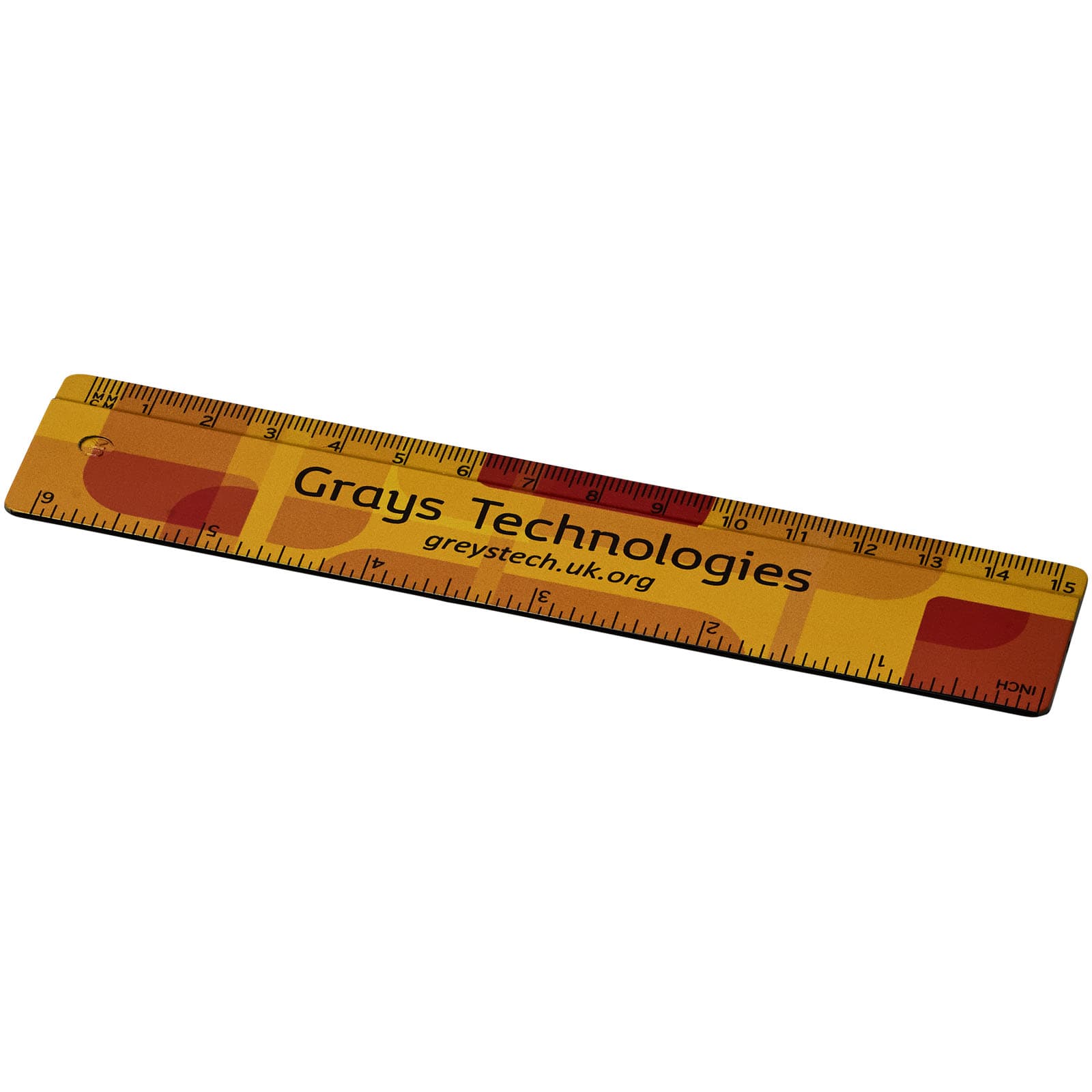 Riglă Terran de 15 cm din plastic 100% reciclat