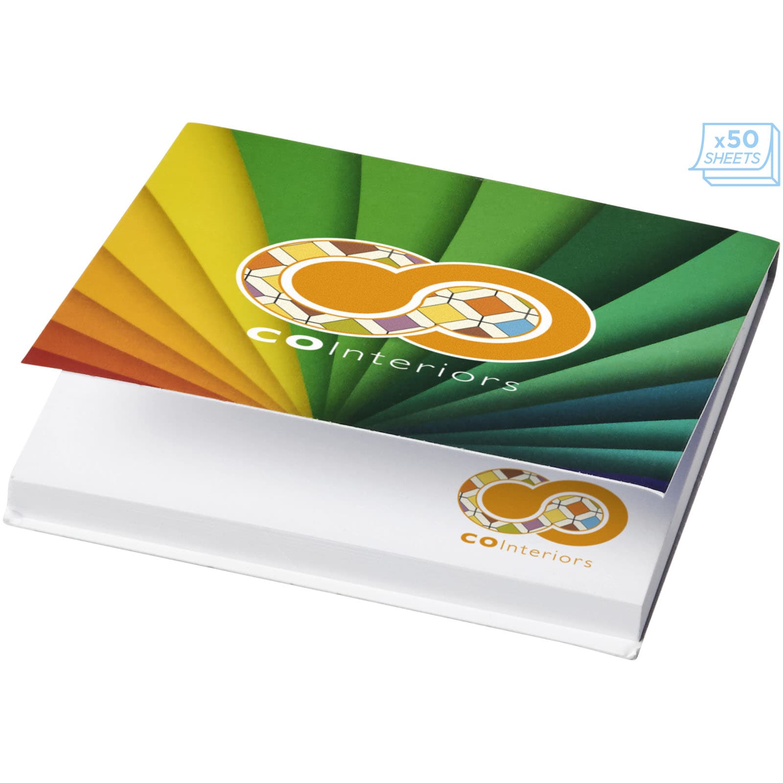 Notițe adezive pătrate Sticky-Mate® cu copertă moale 75x75 mm