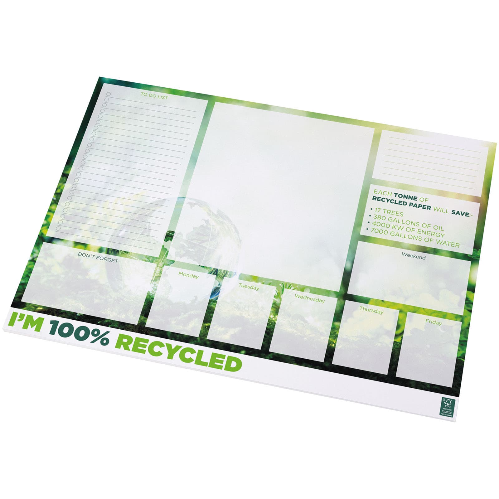 Bloc de notițe reciclat Desk-Mate® A2