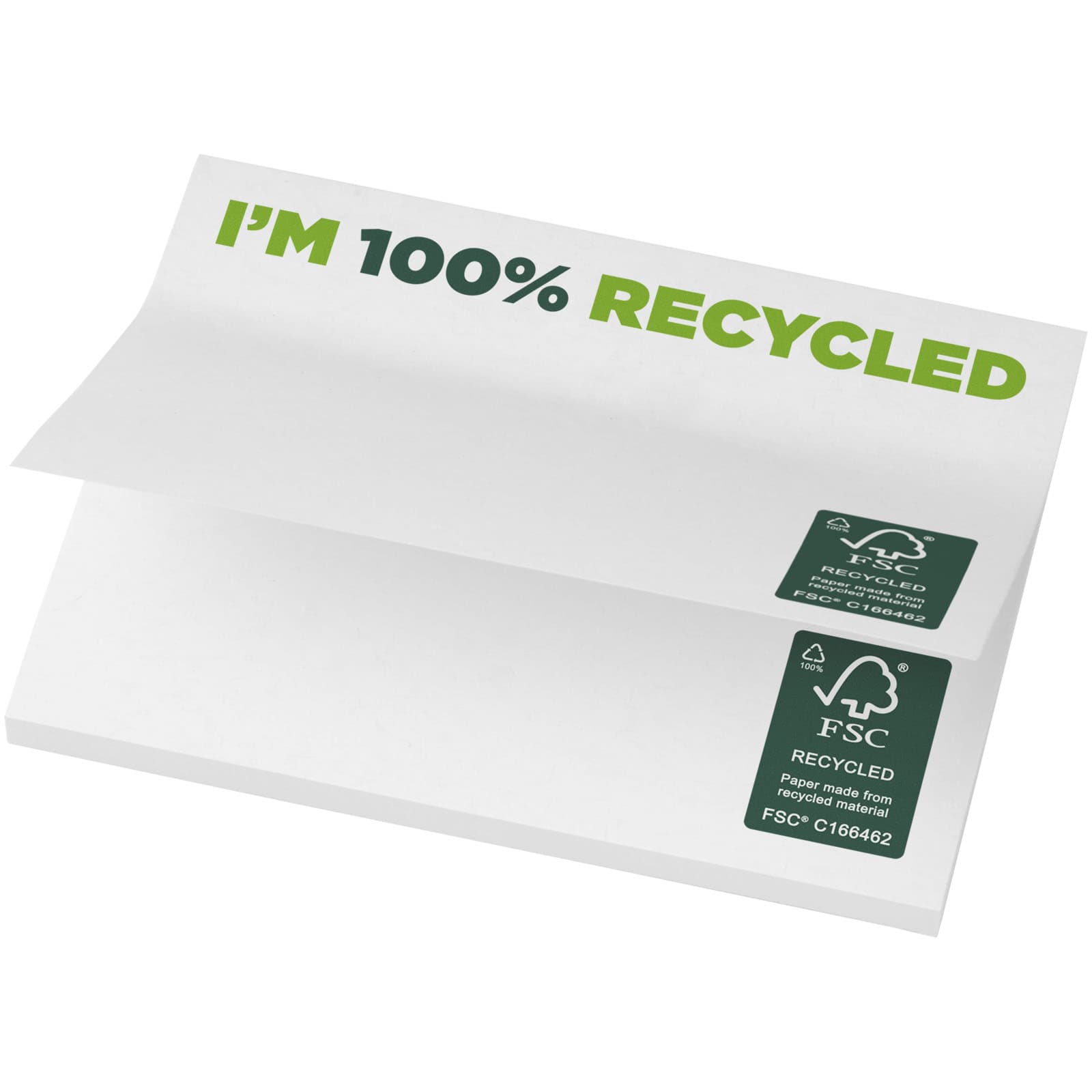 Notițe adezive reciclate Sticky-Mate® 100x75 mm