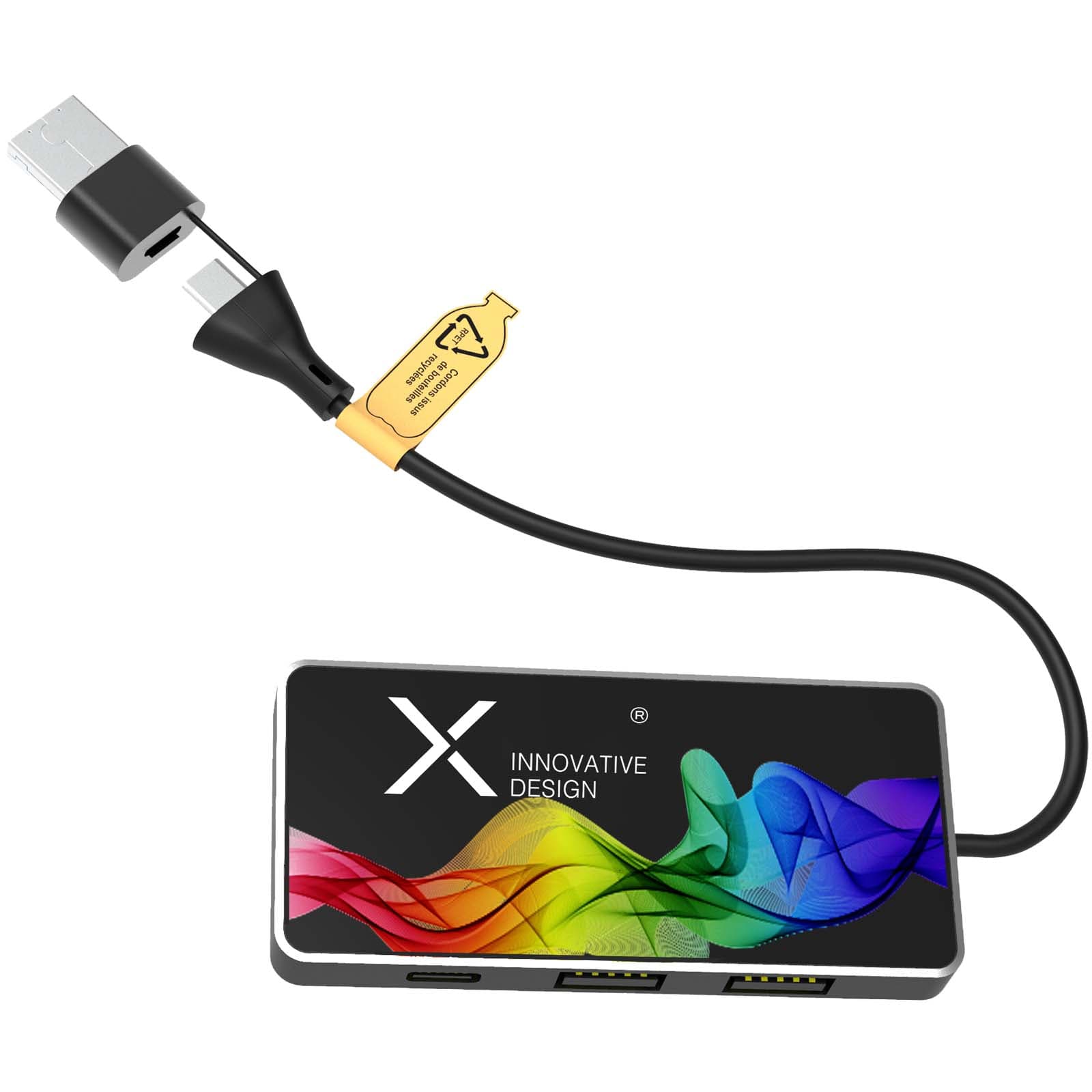 Hub USB 8-în-1 cu intrare dublă și 6 porturi SCX.design H20