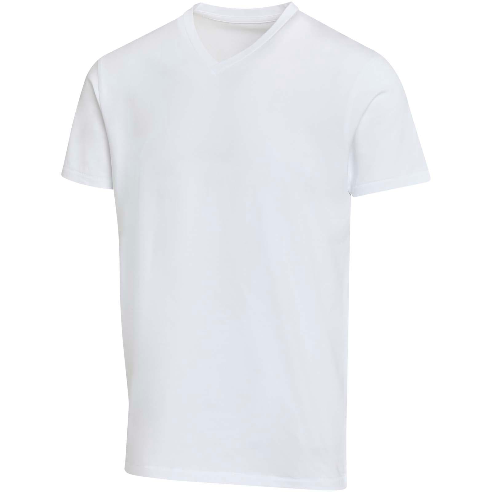 Tricou organic OCS unisex cu mânecă scurtă și guler în V Balfour 200 g/m²