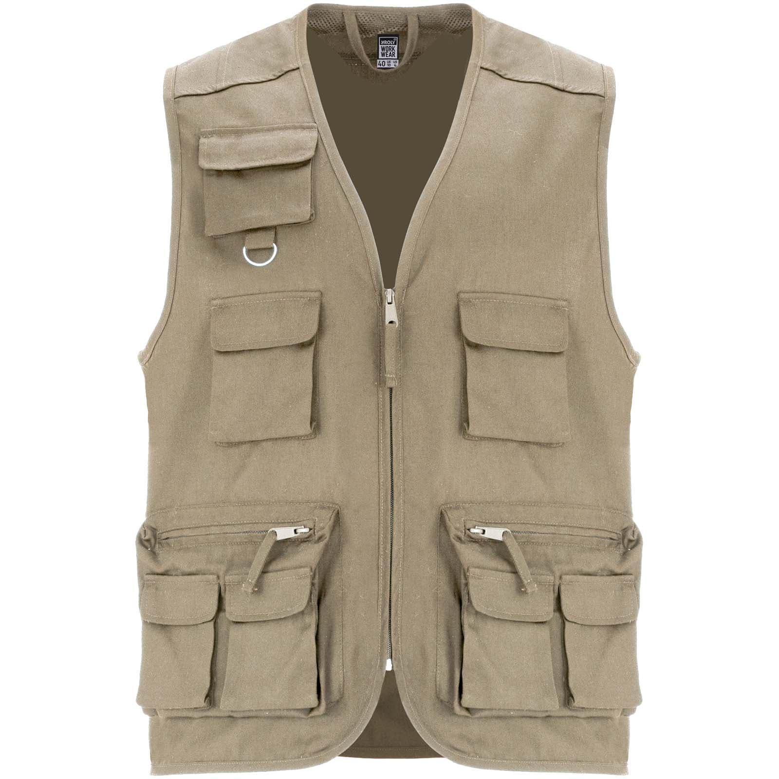 Vestă de lucru cu multiple buzunare și guler în V Venera 200 g/m²