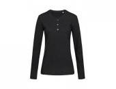 Sharon Henley Long Sleeve Long sleeve with buttons for women, 140 g/mp